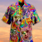 Colorful Cute Llama Hawaiian Shirt With All Over Print For Resort Travel Summer Outings And Casual Gatherings
