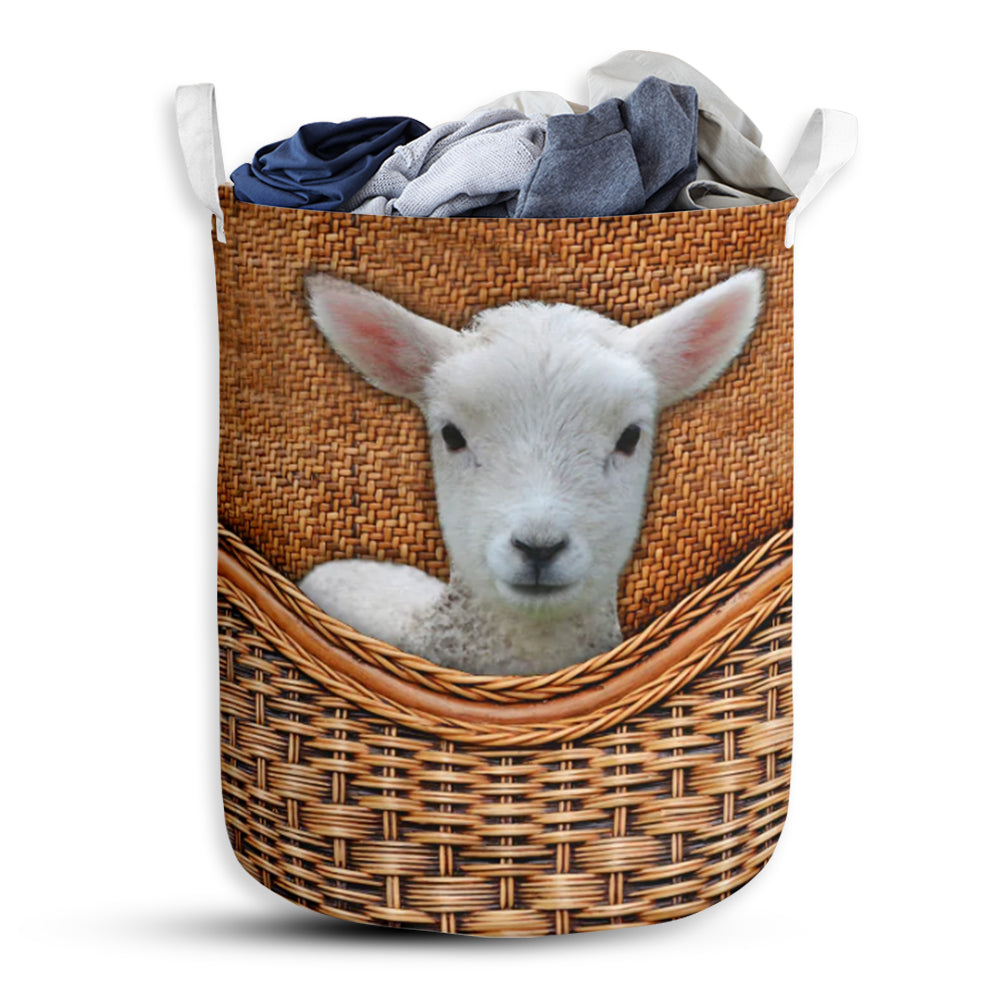Lamb Love His Life Laundry Basket For Bathroom Bedroom Storage