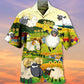 Sunflower Sheep Hawaiian Shirt With Detailed Graphic For Summer Travel Coastal Events And Thoughtful Gift Giving
