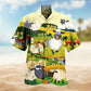 Christmas Snowman Hawaiian Shirt Graphic Artwork Detail For Weekend Trips