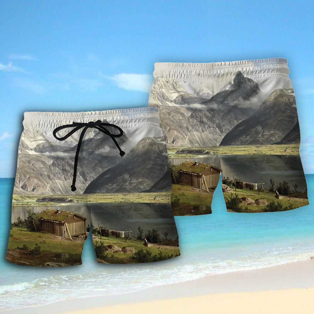 Beautiful Landscape Nature Love Life Beach Shorts For Beach Trips And Relaxed Vacation Styling