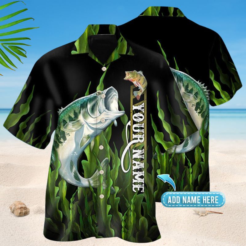 Largemouth Bass Fishing Hawaiian Shirt For Resort Trips, Coastal Parties, And Warm Weather Style