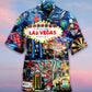Las Vegas Welcome Body Hawaiian Shirt Artwork Detail For Tropical Trips And Casual Outings