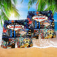 Las Vegas Mix Beach Shorts Pattern Detail For Everyday Outings And Relaxed Casual Style