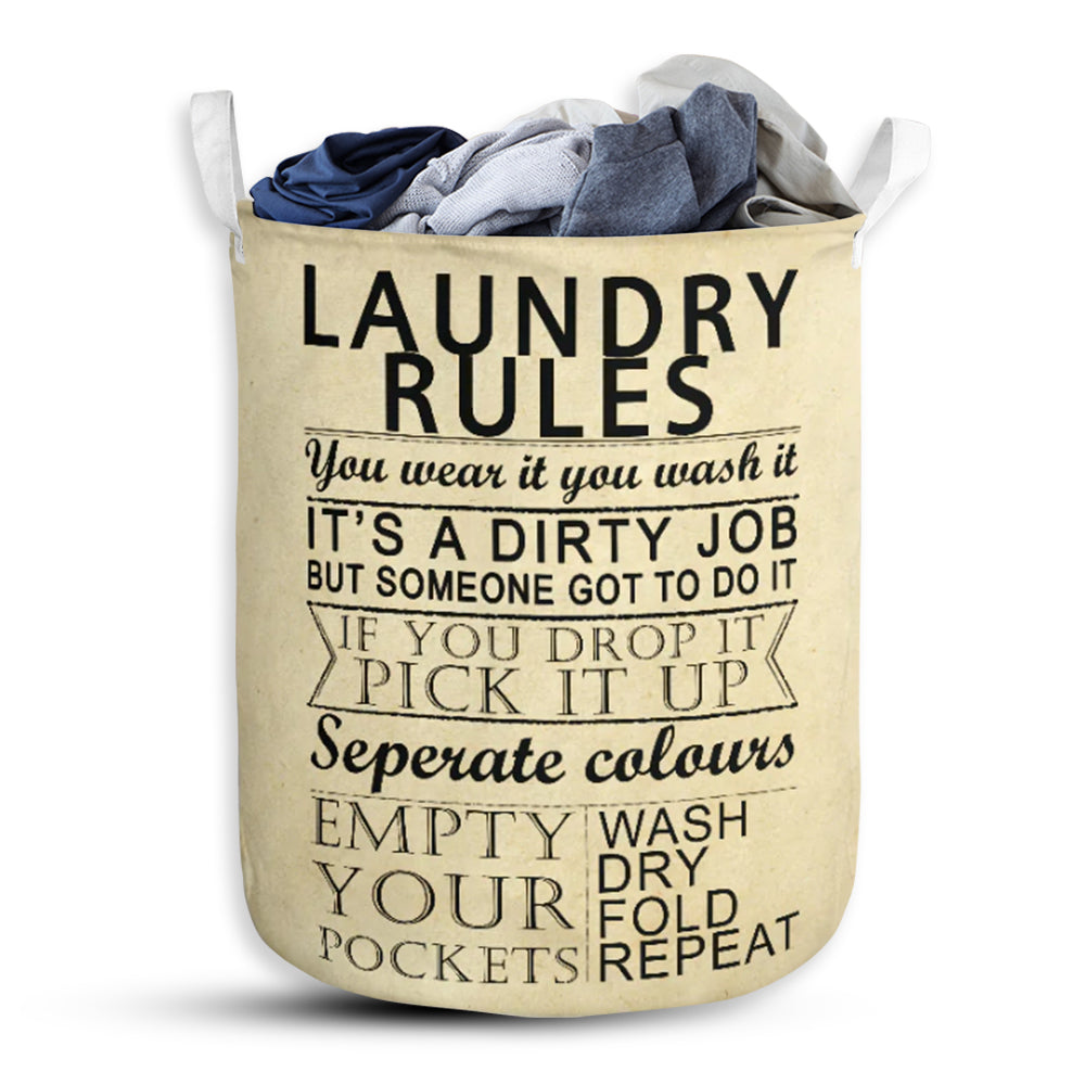 Rules Lover Laundry Basket For Bathroom Bedroom Storage