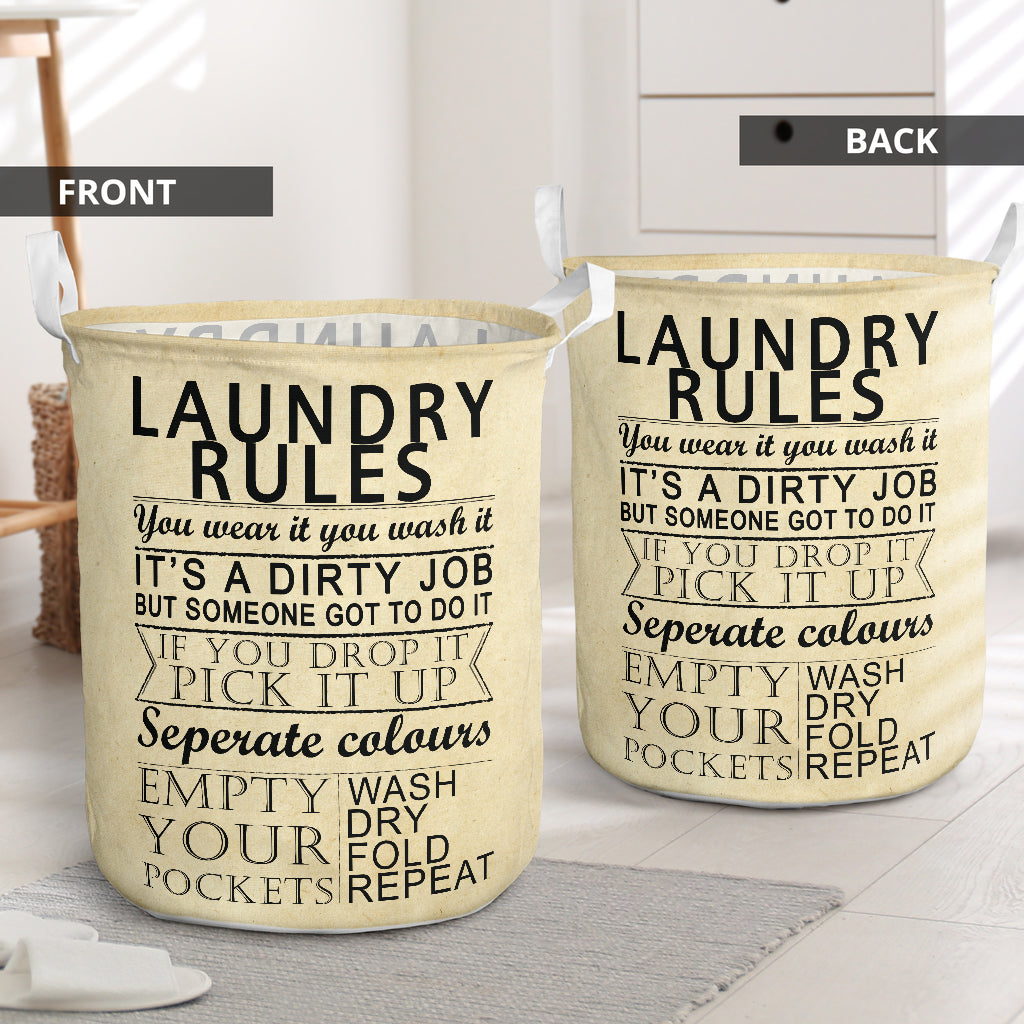 Rules Lover Laundry Basket For Room Home Organizer