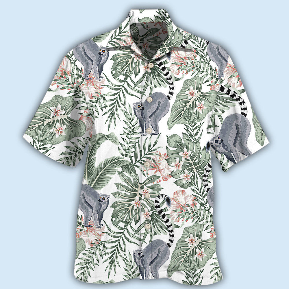 Tropical Lemur Hawaiian Shirt With All Over Print For Resort Getaways Summer Adventures And Casual Gifting
