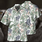 Creative Tropical Lemur Leaf Wildlife Hawaiian Shirt For Resort Trips, Coastal Parties, And Warm Weather Style