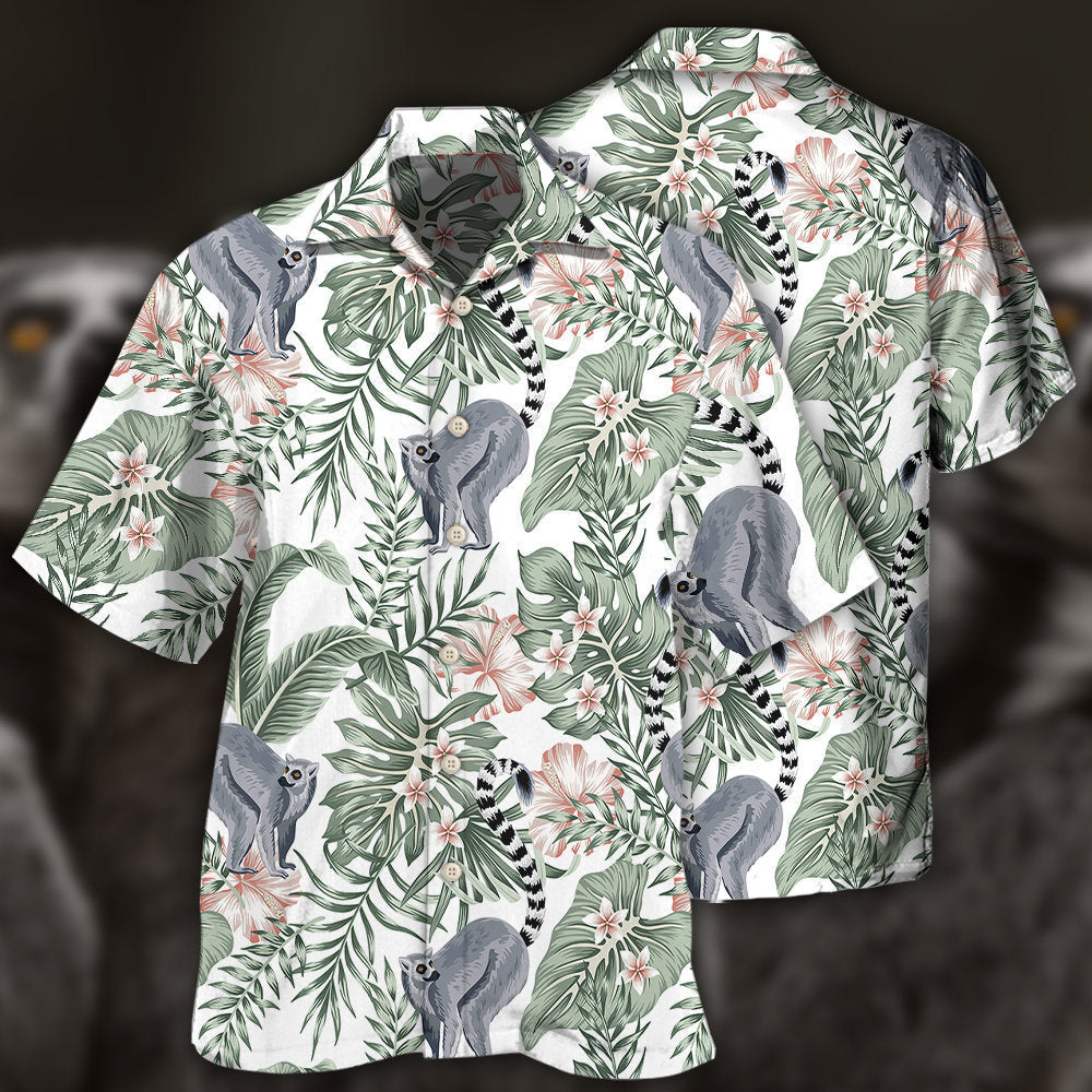 Tropical Lemur Hawaiian Shirt With Detailed Graphic For Resort Getaways Summer Adventures And Casual Gifting