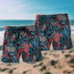 Leopard Animal Lover Happiness Beach Shorts Pattern View For Resort Days And Outdoor Activities