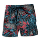 Leopard Animal Lover Happiness Beach Shorts Design Detail For Casual Warm Weather Outfits