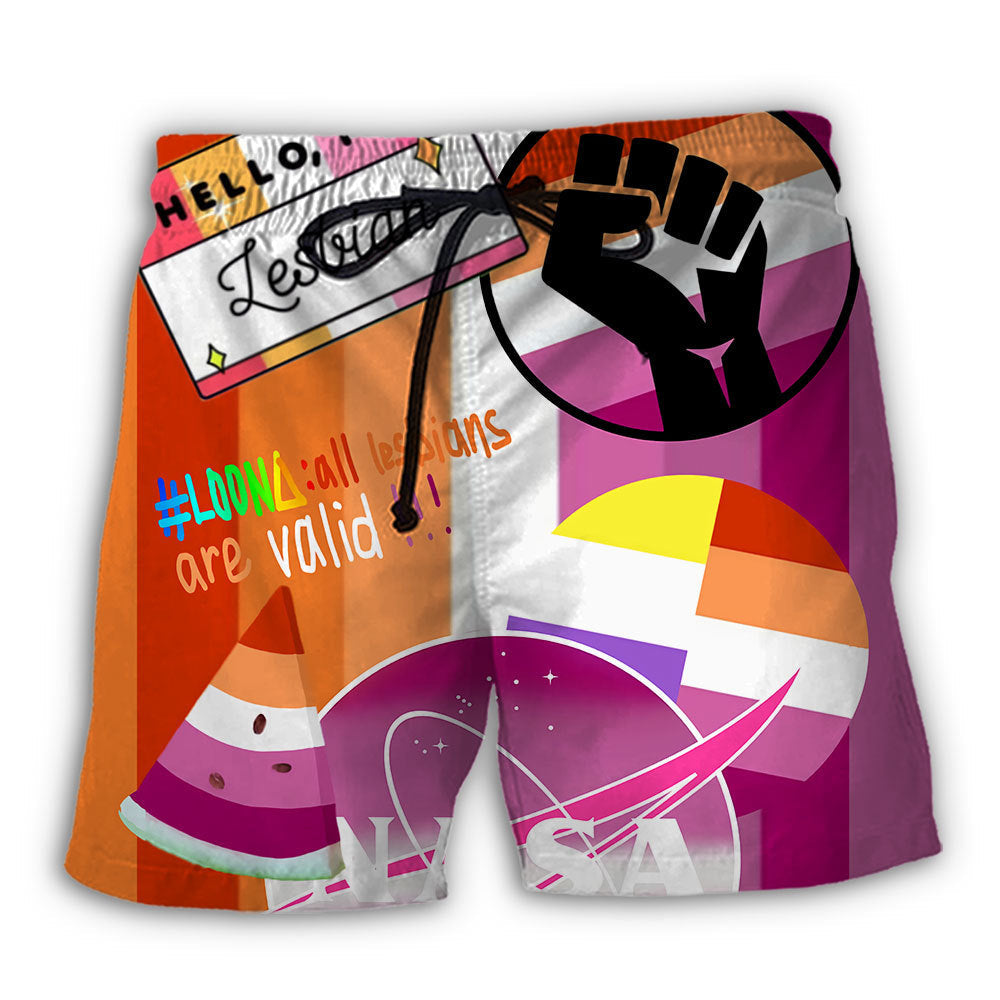 Rainbow Pride Lesbian Pride Beach Shorts For Island Getaways And Bright Seasonal Outfits