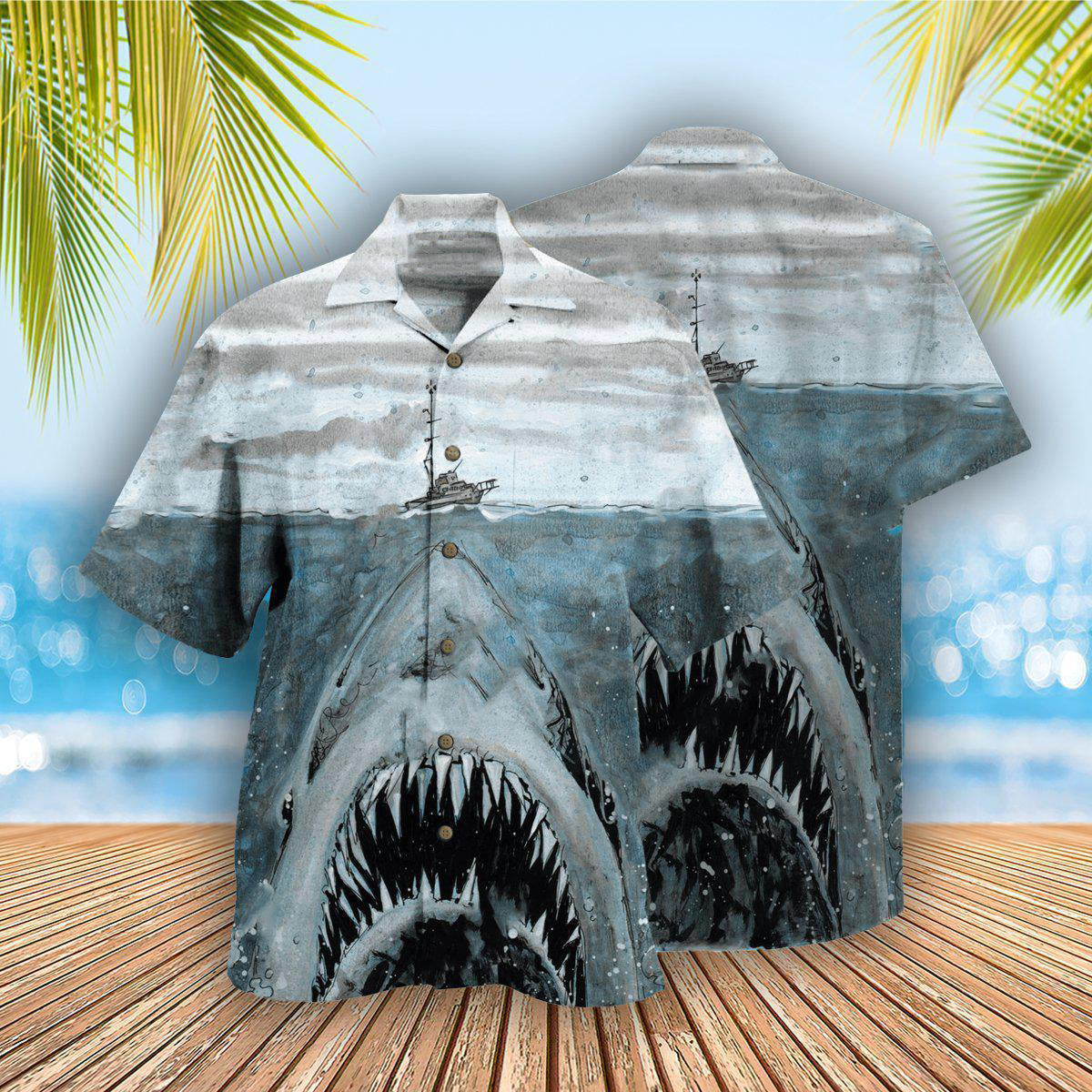 Shark Kiss Hawaiian Shirt For Resort Getaways And Comfortable Summer Activities