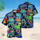 Dinosaur Let The World Hear You Hawaiian Shirt For Summer Vacation Beach Travel And Relaxed Casual Wear
