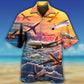 Dreamy Airplane Flight Hawaiian Shirt Design View For Resort Travel And Thoughtful Gifting