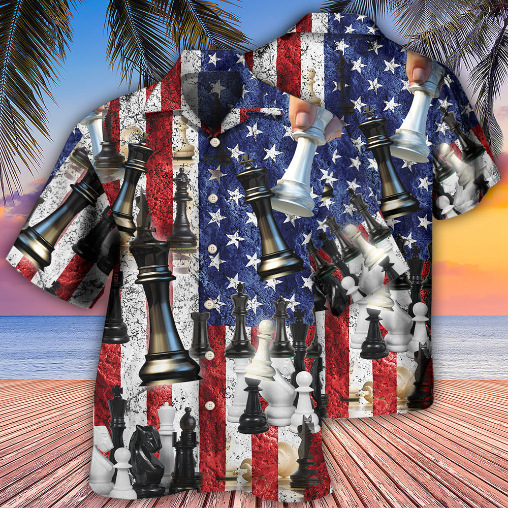Chess Independence Day Celebrate Hawaiian Shirt For Resort Getaways And Comfortable Summer Activities