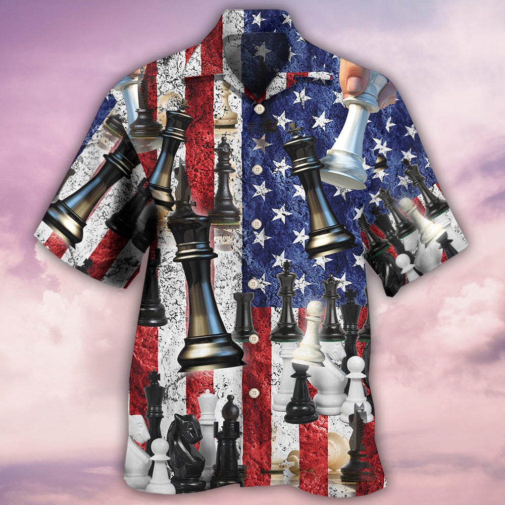 Chess Independence Day Celebrate Hawaiian Shirt Design Detail For Sunny Adventures And Casual Wear