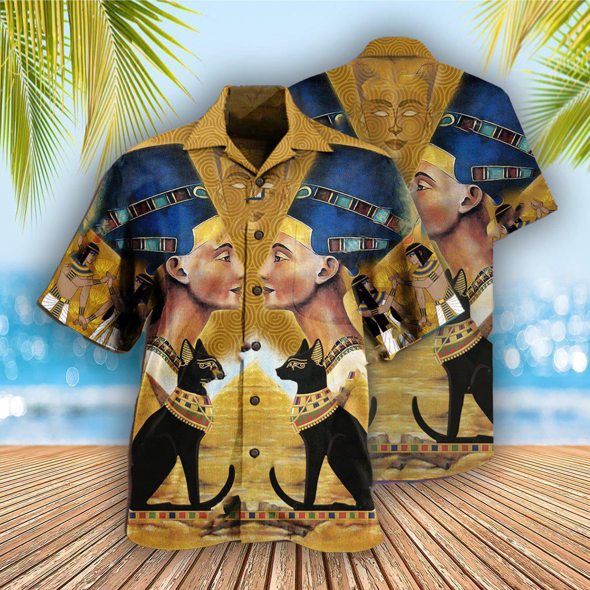 Ancient Egyptian Hawaiian Shirt With All Over Print For Resort Getaways Summer Adventures And Casual Gifting