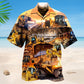 Bulldozer Digging Adventure Hawaiian Shirt For Coastal Outings Automotive Fans And Warm Weather Style