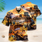 Bulldozer Digging Adventure Hawaiian Shirt For Coastal Outings Automotive Fans And Warm Weather Style
