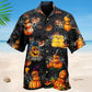 Glowing Halloween Party Hawaiian Shirt For Island Getaways Holiday Parties And Relaxed Vacation Wear
