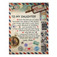 Letter Just Believe In Yourself Daughter Gift Flannel Blanket For Cozy Bedroom Sofa Decor