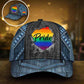 LGBT Jean Pattern Pride Classic Cap For Beach Outings Holidays And Thoughtful Everyday Style