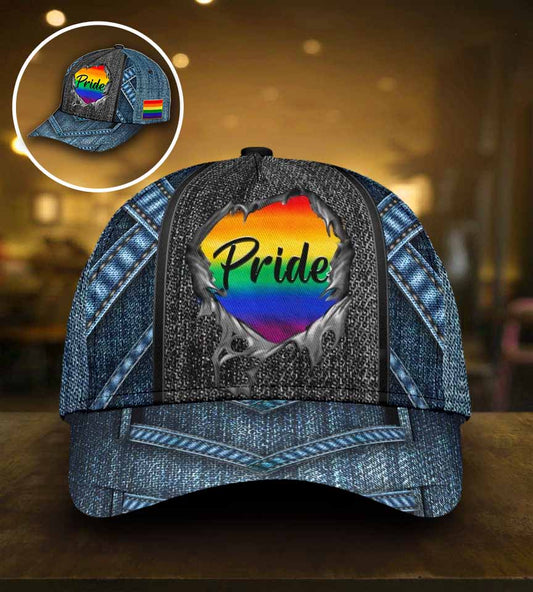 LGBT Jean Pattern Pride Classic Cap For Beach Outings Holidays And Thoughtful Everyday Style