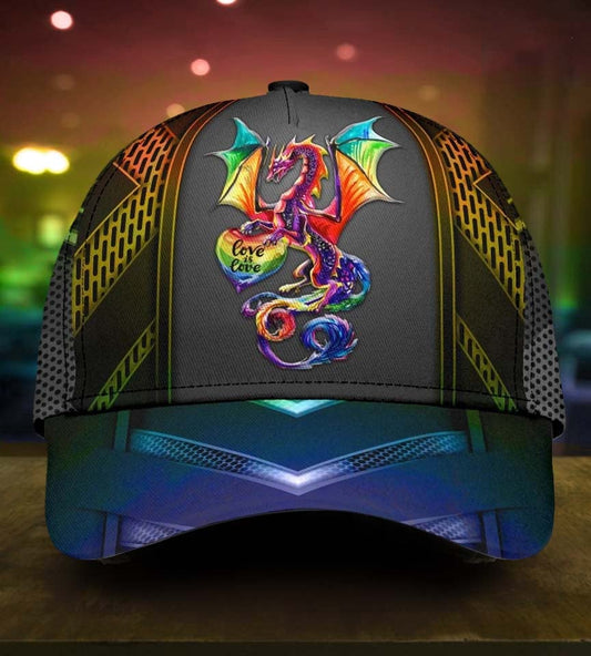 LGBT Dragon Pride Fantasy Classic Cap For Holiday Adventures Parties And Comfortable Styling