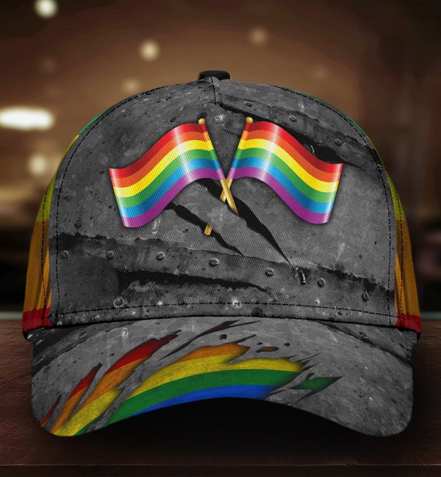 Pride Crack Pattern Classic Cap For Everyday Accessories Festivals And Relaxed Outings