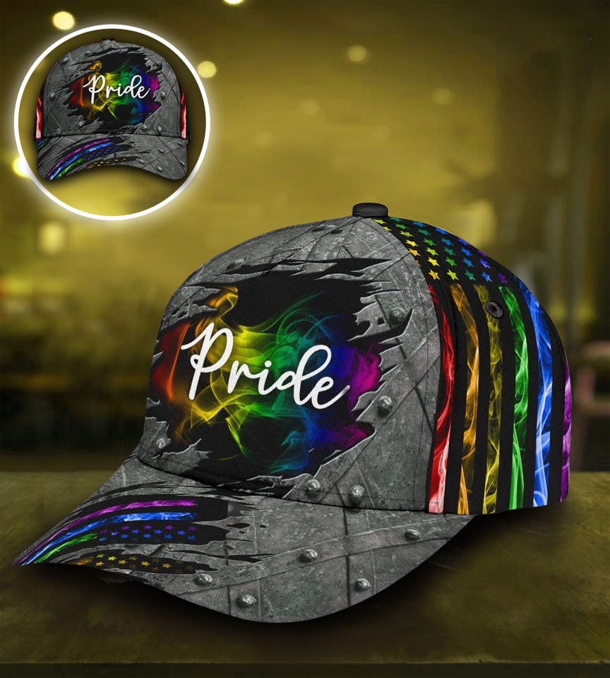 Pride Smoke Vintage Classic Cap For Summer Vacations Parties And Outdoor Events
