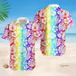 Rainbow Pride Tropical Hawaiian Shirt For Coastal Travel Summer Holidays And Thoughtful Casual Gifts