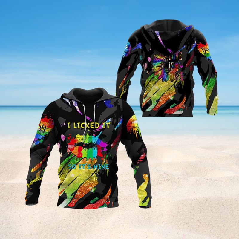 Pride Love Sunflower Personalized Hoodie For Community Pride Outdoor Activities And Relaxed Styling