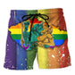 Rainbow Pride Liberty Justice Beach Shorts For Weekend Travel And Comfortable Daily Use