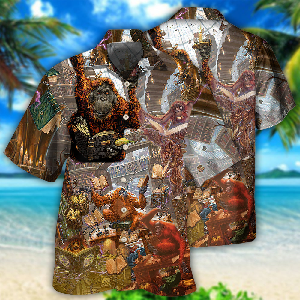 Librarian Book Humor Design Hawaiian Shirt For Coastal Travel, Casual Events, And Comfortable Summer Wear