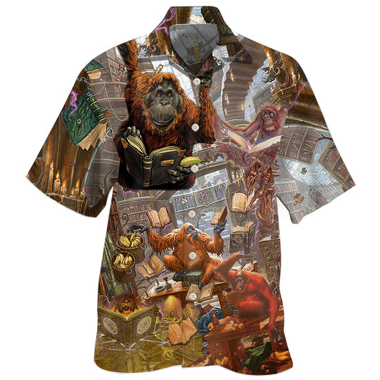 Librarian Book Humor Design Hawaiian Shirt For Coastal Travel, Casual Events, And Comfortable Summer Wear