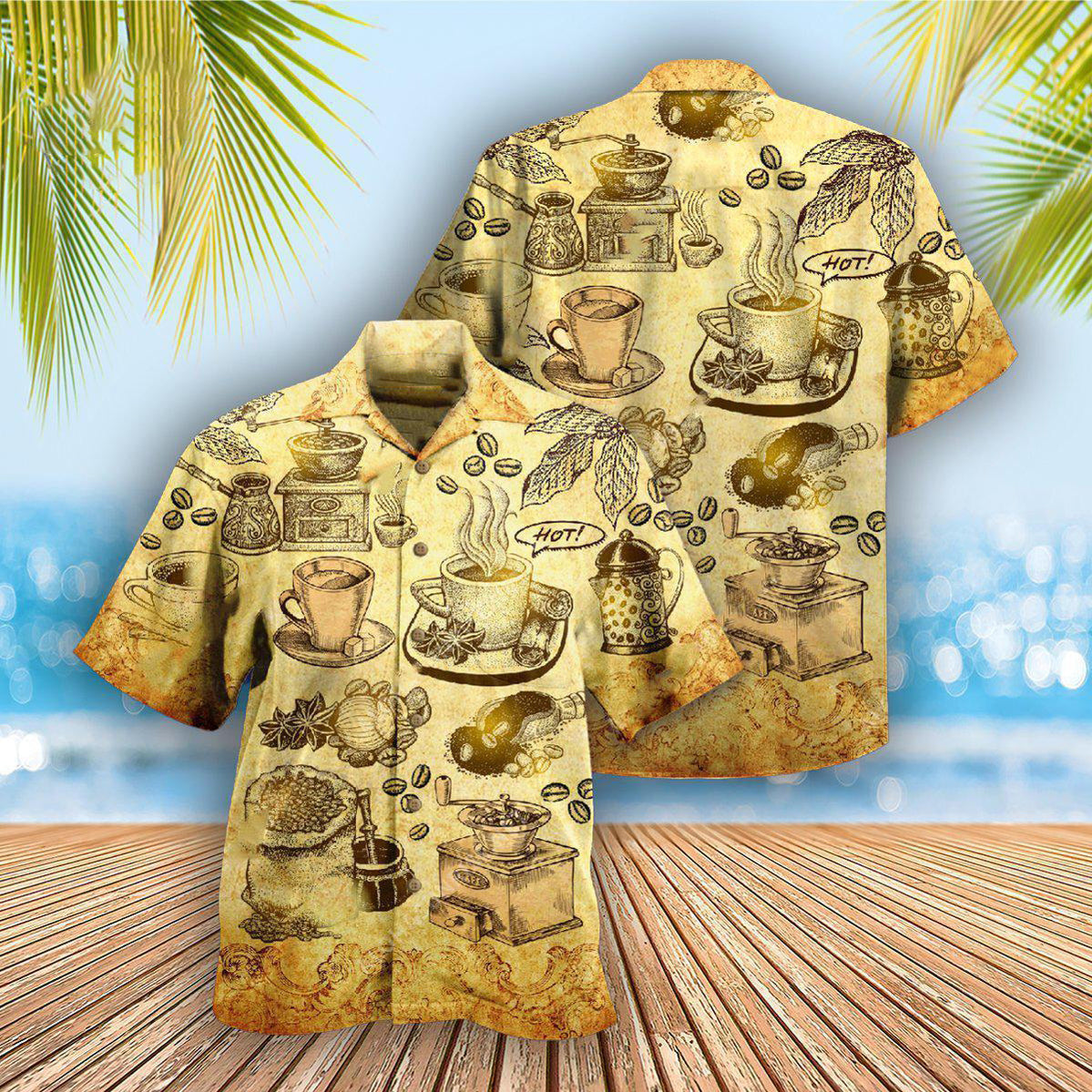 Coffee Helps Busy Days Hawaiian Shirt For Coastal Travel Summer Holidays And Thoughtful Casual Gifts