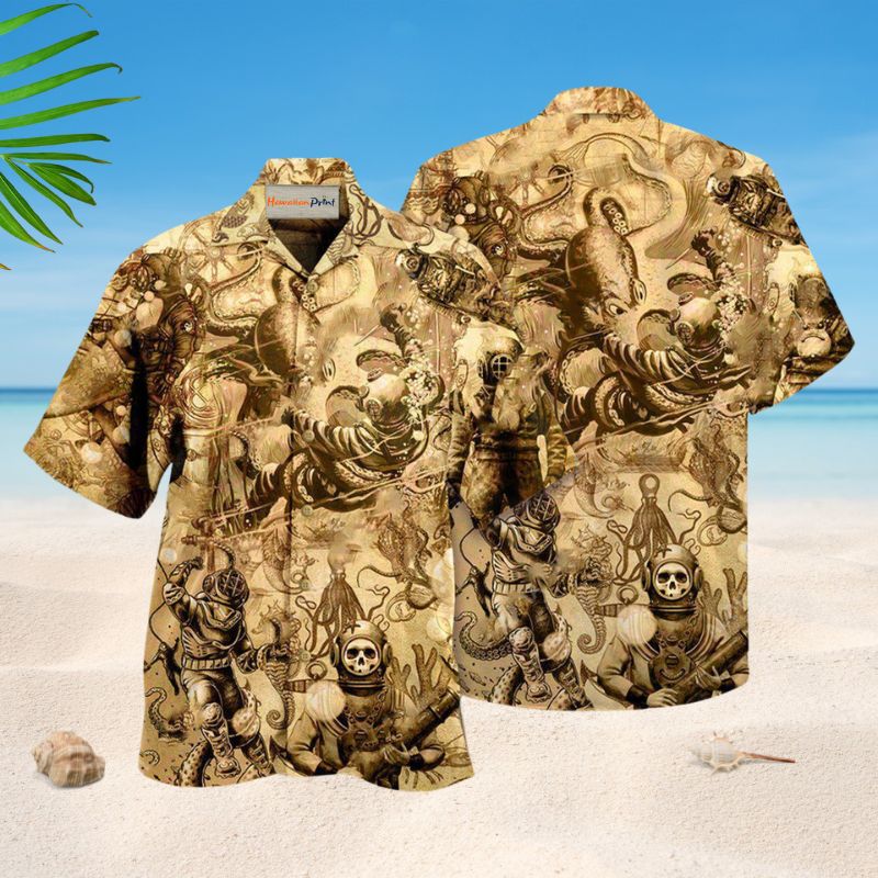Ocean Life Is A Beach Then You Dive Hawaiian Shirt For Summer Vacation Beach Travel And Relaxed Casual Wear