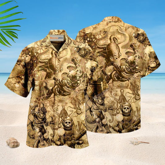 Ocean Life Is A Beach Then You Dive Hawaiian Shirt For Summer Vacation Beach Travel And Relaxed Casual Wear