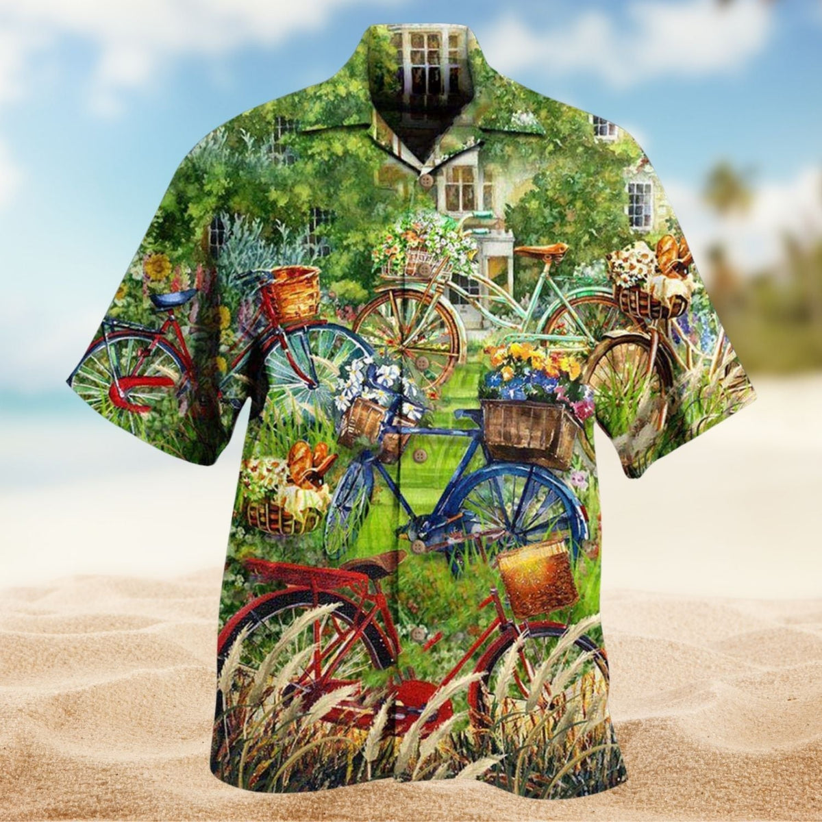 Cycling Life Is A Beautiful Bicycle Ride Hawaiian Shirt For Resort Travel Scenic Drives And Casual Summer Wear