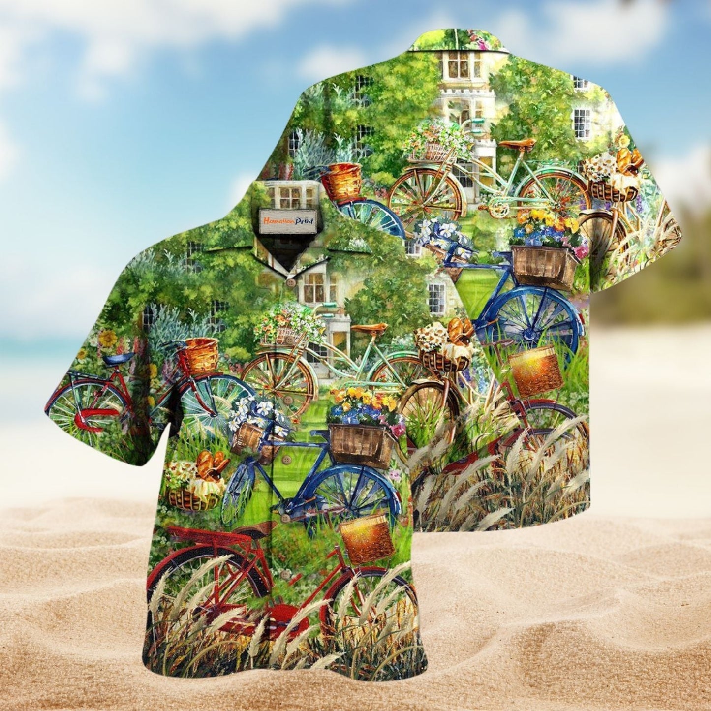 Cycling Life Is A Beautiful Bicycle Ride Hawaiian Shirt For Resort Travel Scenic Drives And Casual Summer Wear