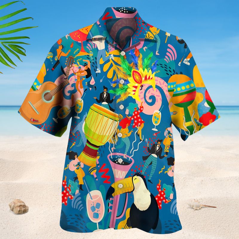 Holiday Life Is A Carnival Hawaiian Shirt For Resort Getaways Outdoor Parties And Everyday Summer Wear