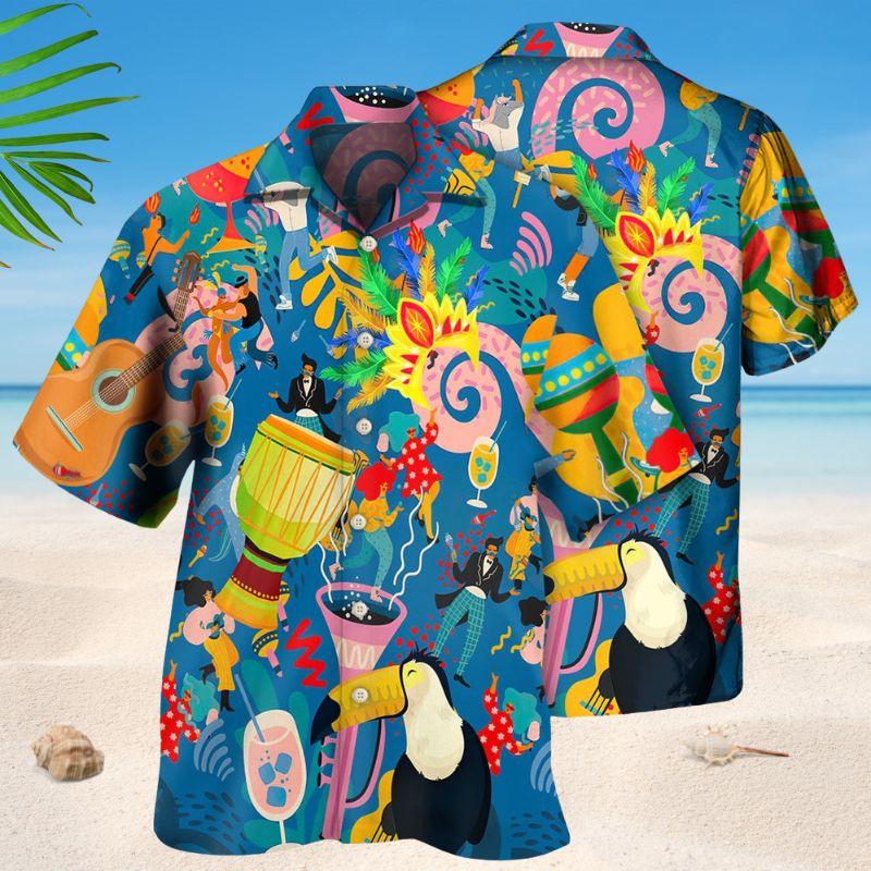 Holiday Life Is A Carnival Hawaiian Shirt For Resort Getaways Outdoor Parties And Everyday Summer Wear