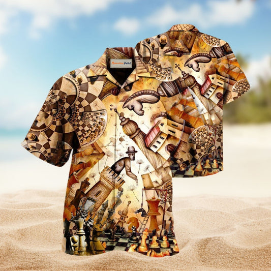 Chess Strategy And Smart Moves Hawaiian Shirt For Summer Vacation Beach Travel And Relaxed Casual Wear