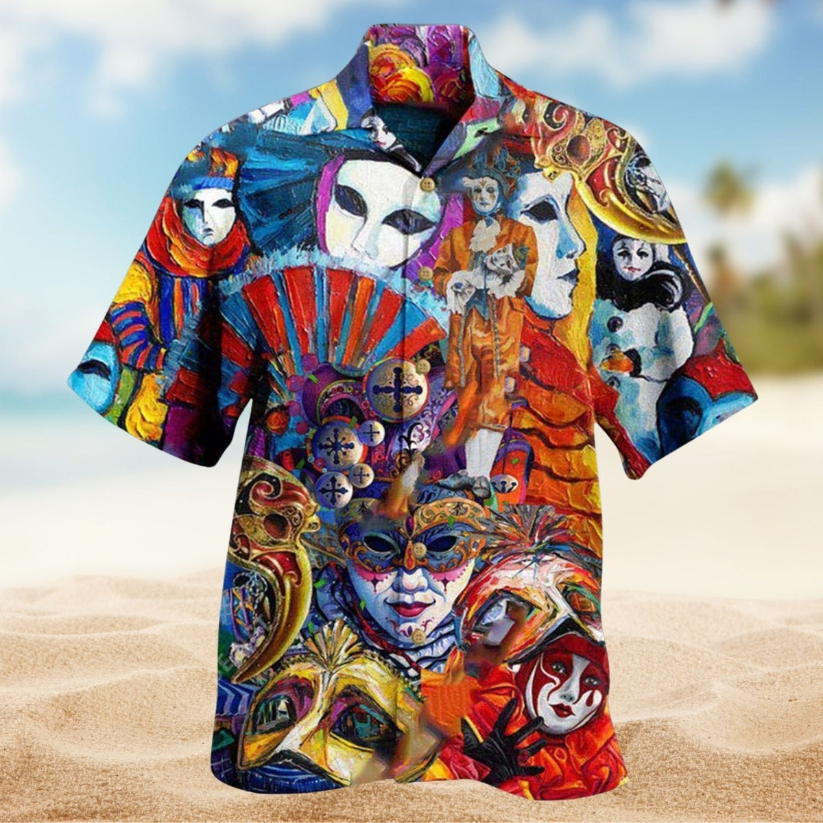 Life Is A Colorful Carnival Hawaiian Shirt For Summer Vacation Beach Travel And Relaxed Casual Wear