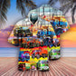 Truck Street Driver Journey Ride Hawaiian Shirt Artwork View For Weekend Travel And Beach Style