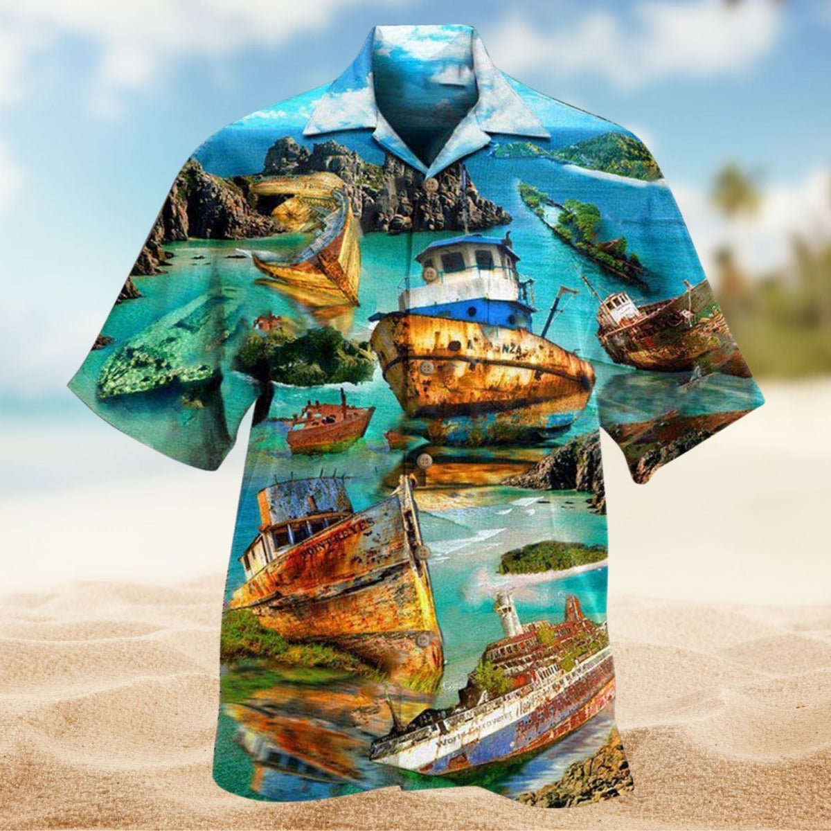 Life Is A Shipwreck Sing In The Lifeboat Hawaiian Shirt For Summer Vacation Beach Travel And Relaxed Casual Wear