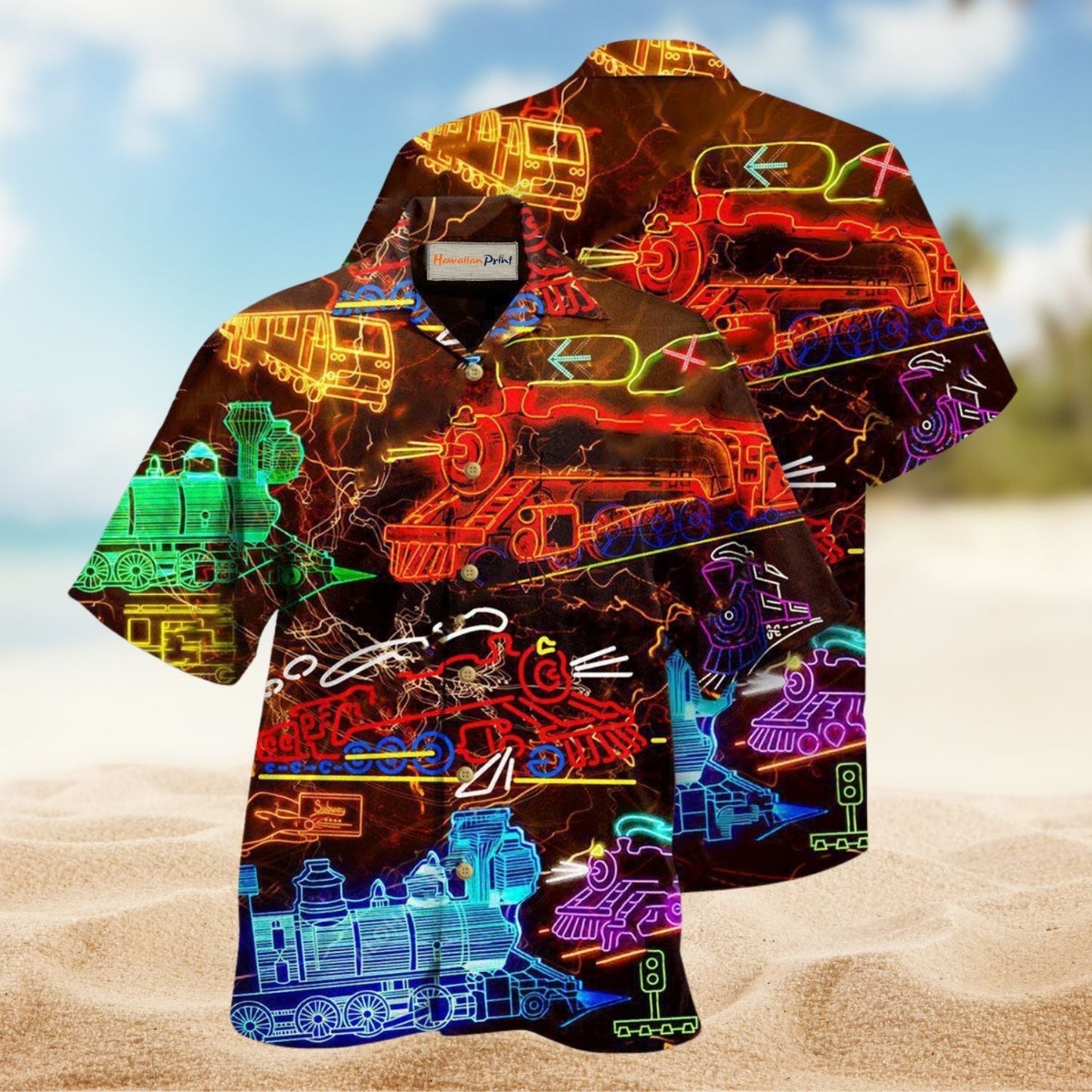 Life Is Better On A Train Hawaiian Shirt For Resort Getaways Outdoor Parties And Everyday Summer Wear