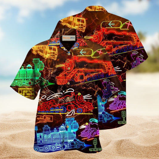 Life Is Better On A Train Hawaiian Shirt For Resort Getaways Outdoor Parties And Everyday Summer Wear