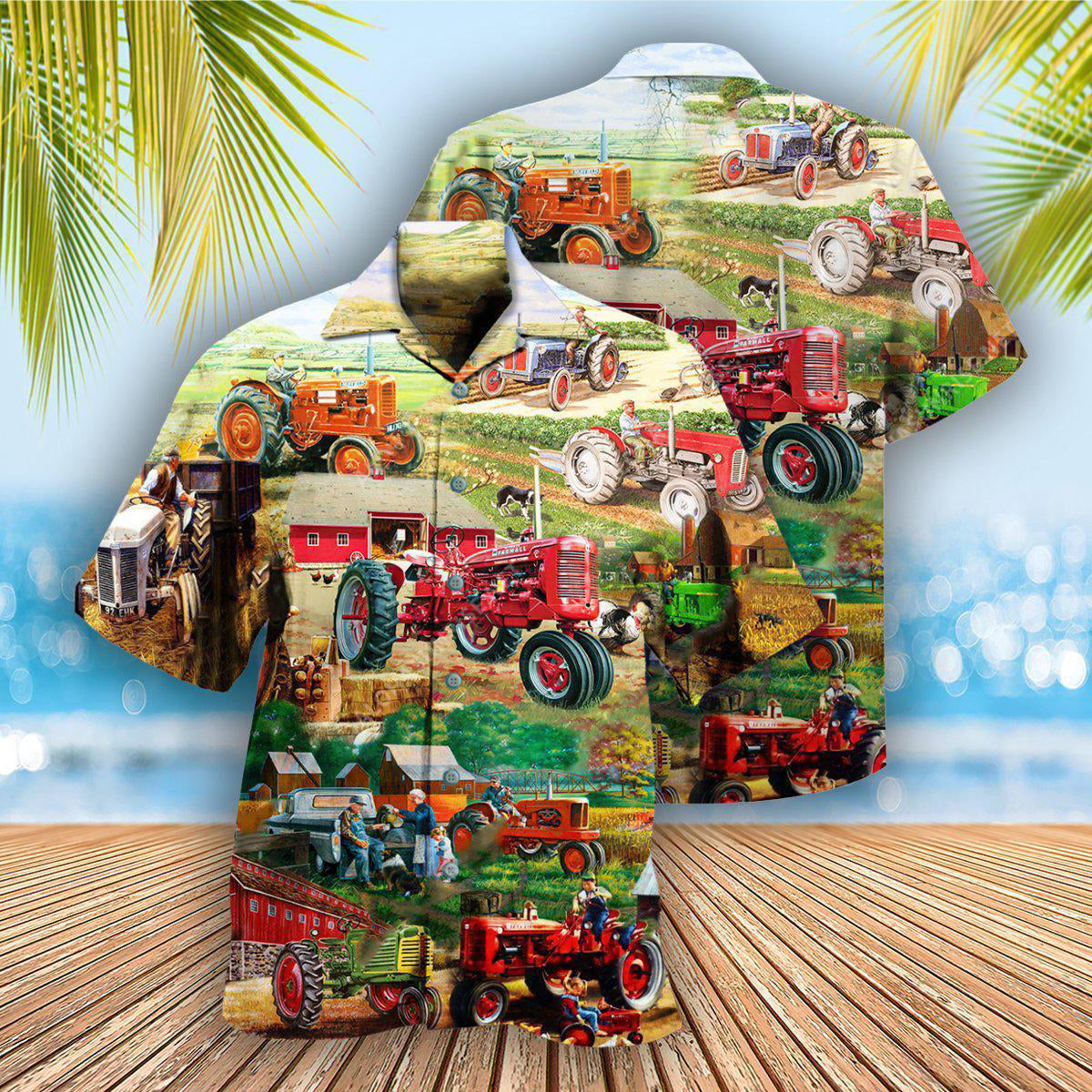 Tractor Papa's Hawaiian Shirt Pattern View For Relaxed Warm Weather Outfits